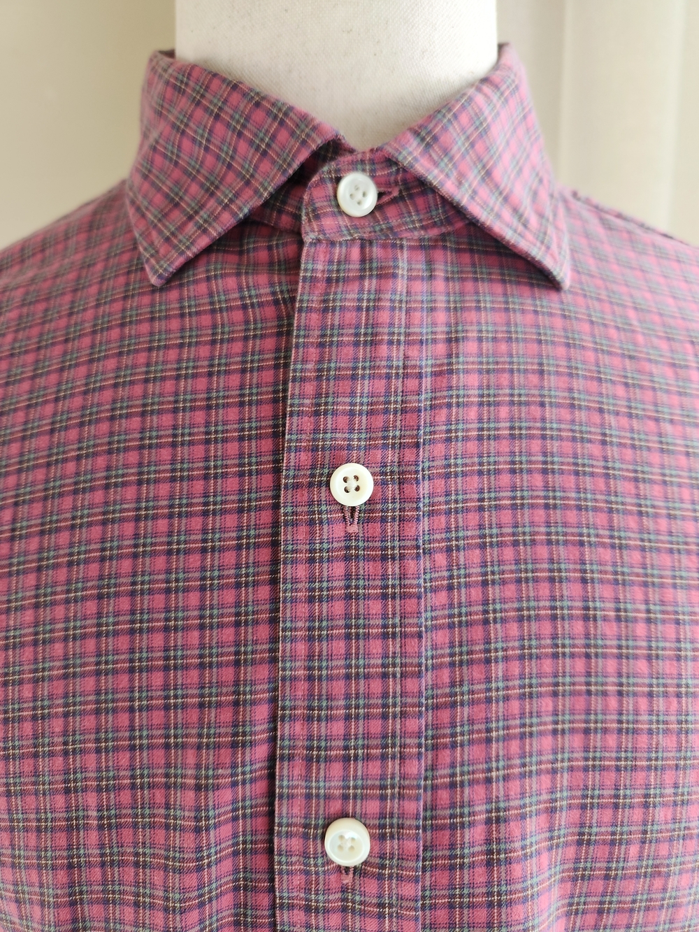 Polo Ralph Lauren 2XL Men's Stanton Custom Fit  Red and Blue Plaid Button-Down